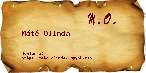 Máté Olinda névjegykártya